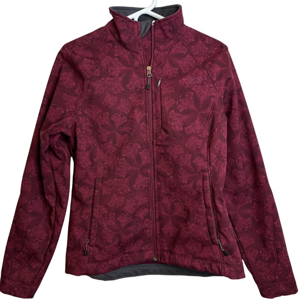 The North Face Apex Bionic Jacket |  Women's Size M Burgundy Floral Coat